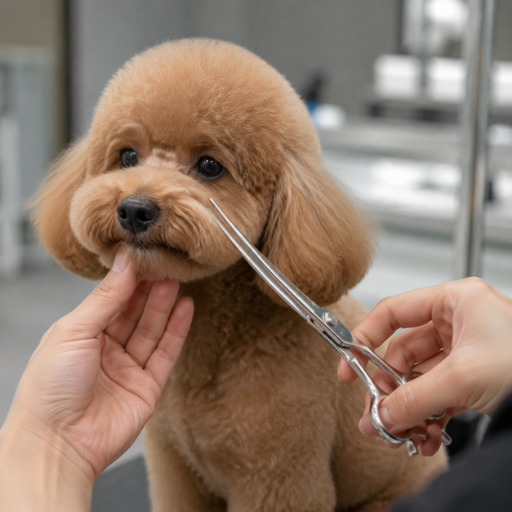 MATSUOPRO curved grooming shears for dogs with convex edge