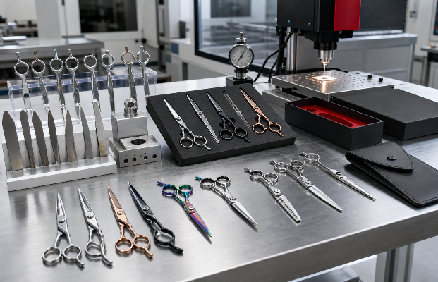 Custom hair scissors manufacturing variables