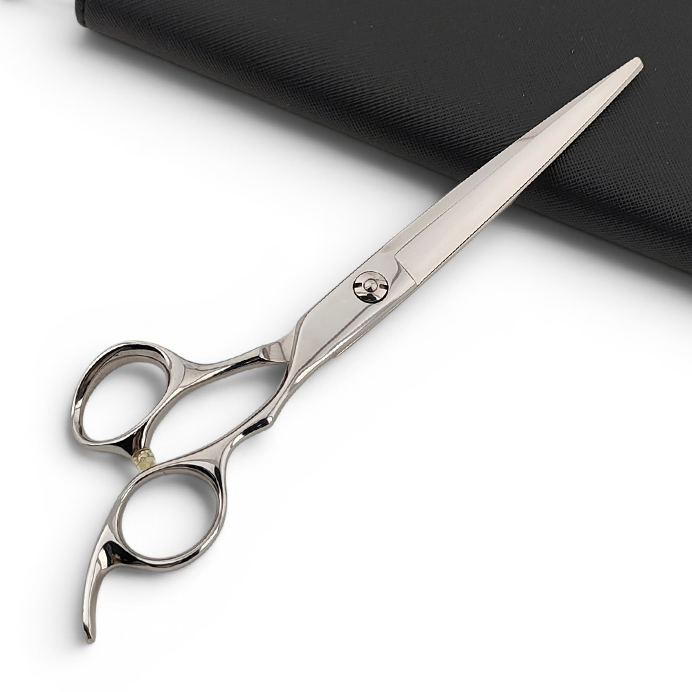 7-inch barber shears macro blade view