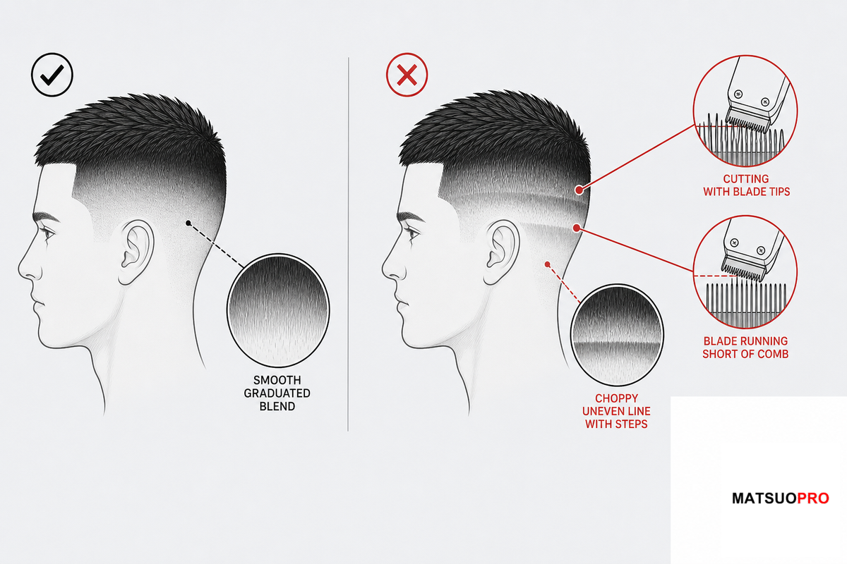 Common Scissor-Over-Comb Mistakes That Ruin a Fade — MATSUOPRO