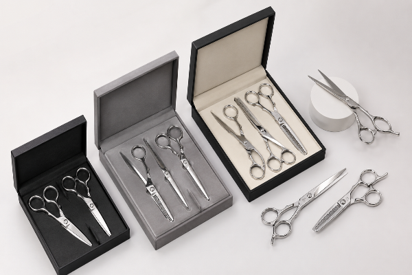 Bulk wholesale hair scissors — Japanese-steel hairdressing and barber shears, factory-direct from Mackay