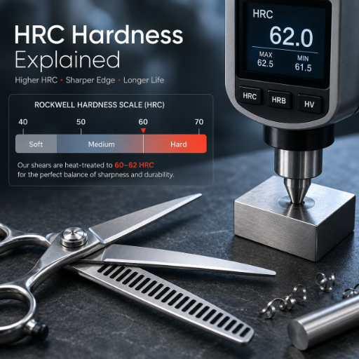 Japanese Steel Hairdressing Scissors HRC Hardness