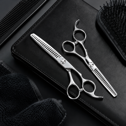 Japanese Steel Texturizing Shears Detail
