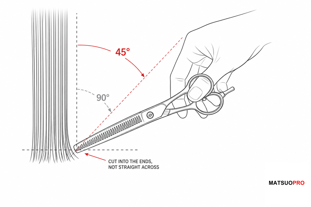 How to Use Thinning Shears Without Leaving Cut Lines — MATSUOPRO