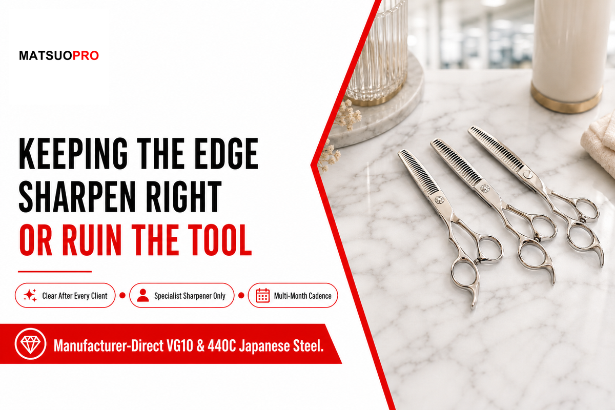 Keeping the Edge: When and How to Sharpen Thinning Shears — MATSUOPRO