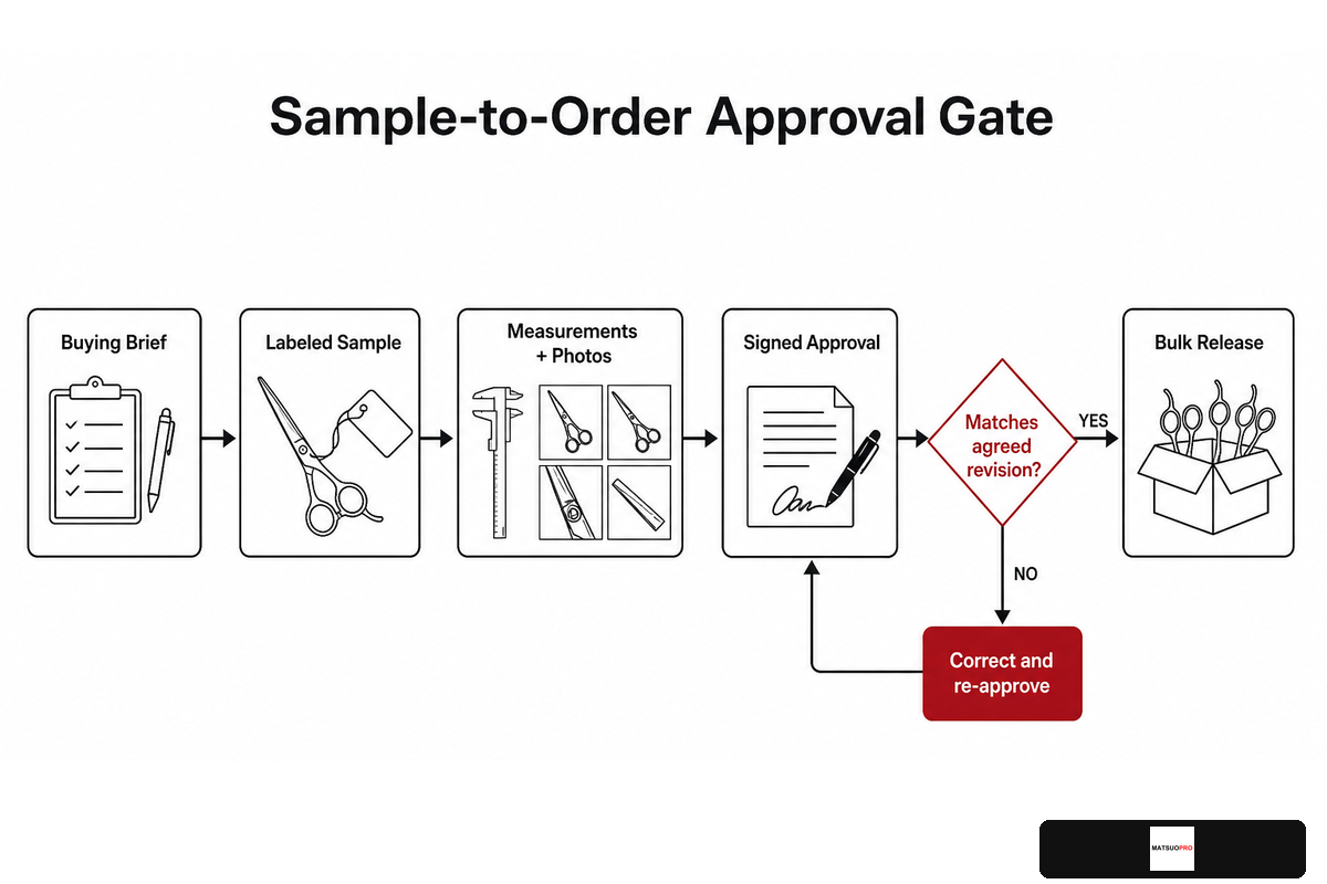 Approve Samples Before Releasing a Bulk Order — MATSUOPRO