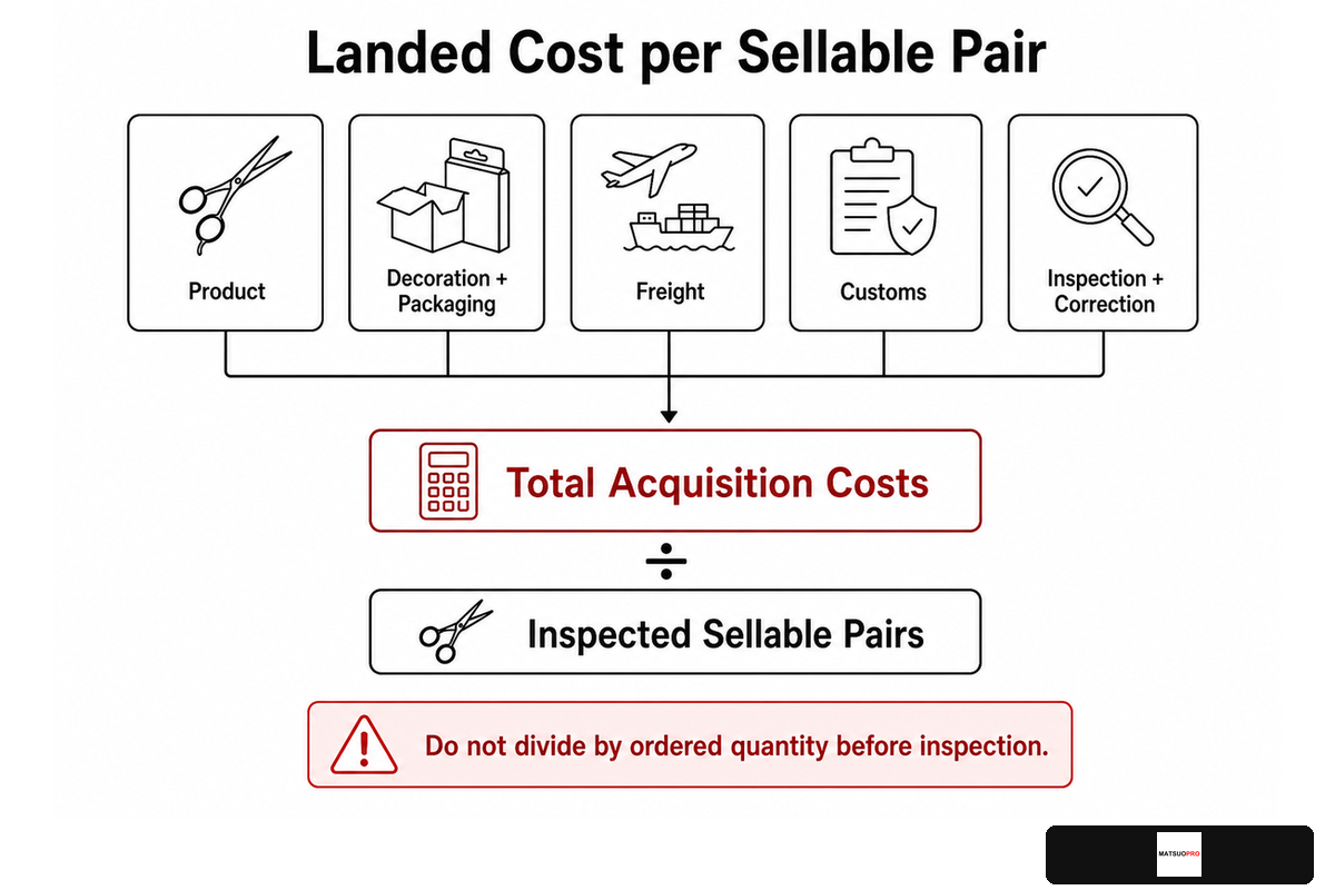 Calculate Landed Cost per Sellable Pair — MATSUOPRO
