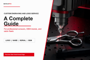 Custom engraving and logo service for professional scissors - MATSUOPRO