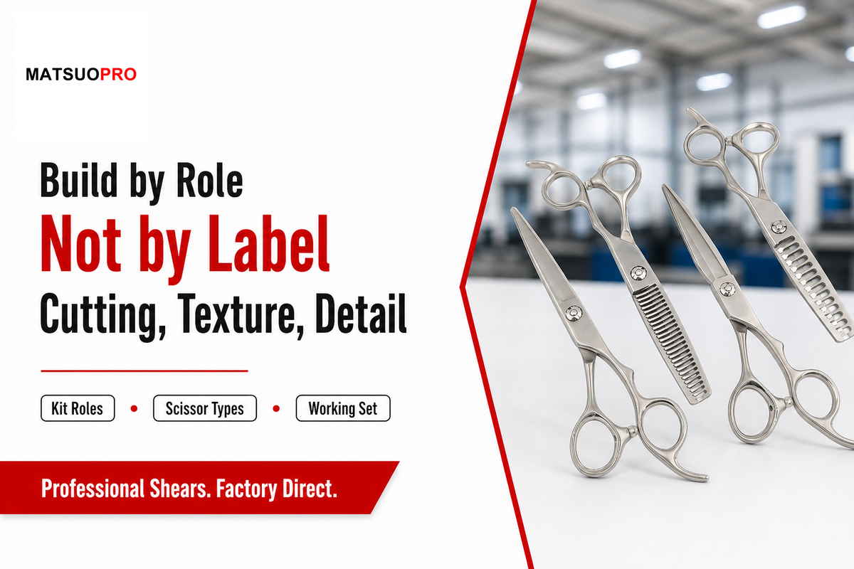 Different Types of Hair Scissors in a Working Kit - by Role, Not by Label - MATSUOPRO