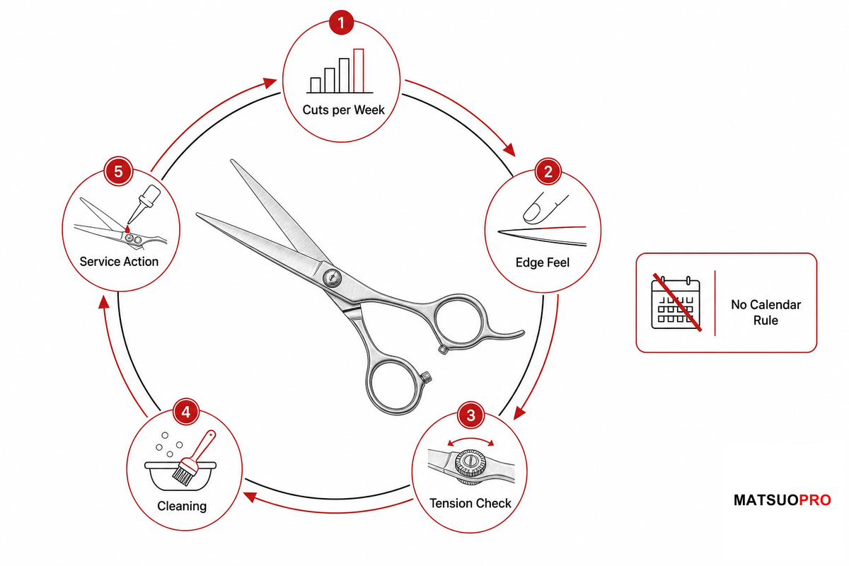 Shear Service Clock: When Each Pair Is Actually Due - MATSUOPRO