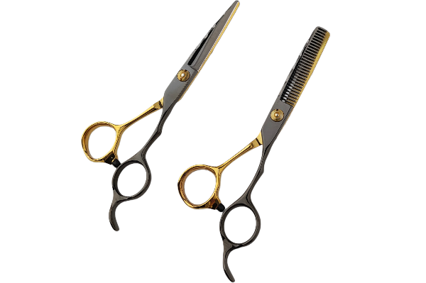 Precision hair scissors manufacturing detail