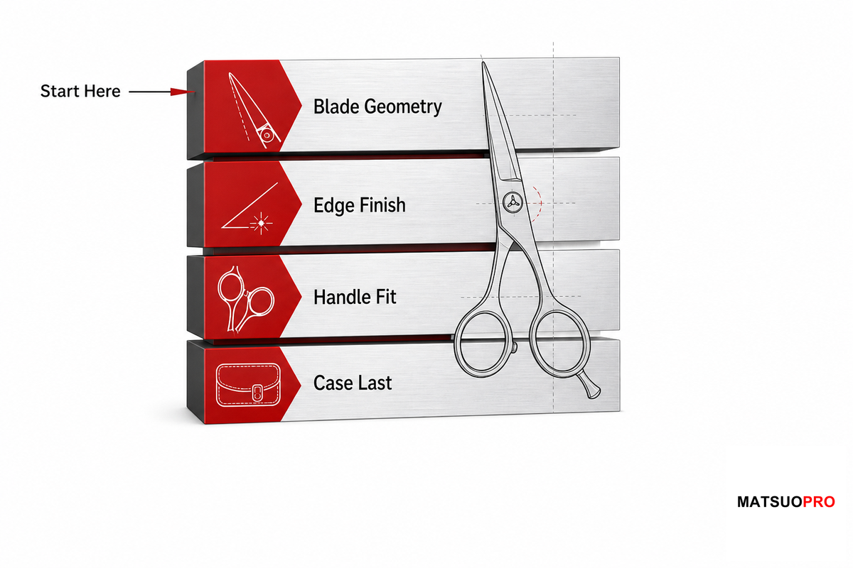 Start With Professional Hair Cutting Scissors, Not the Case - MATSUOPRO