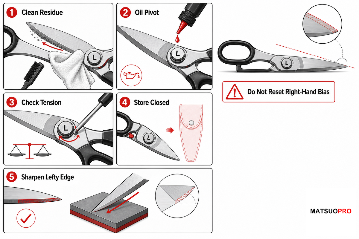The Left-Handed Edge Care Rule - Mackay Hair Scissors