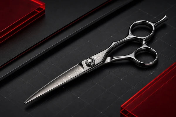 Damascus VG10 flagship hair scissors with water ripple blade finish