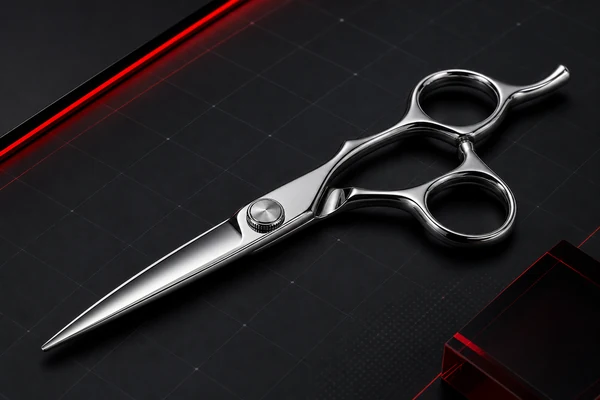 Hairdressing straight cutting scissors with Japanese steel convex blades