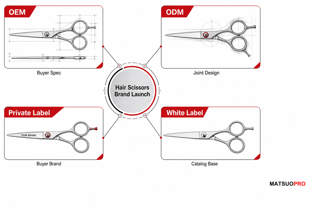 What OEM & Private Label Services Actually Means for Hair Scissors - MATSUOPRO