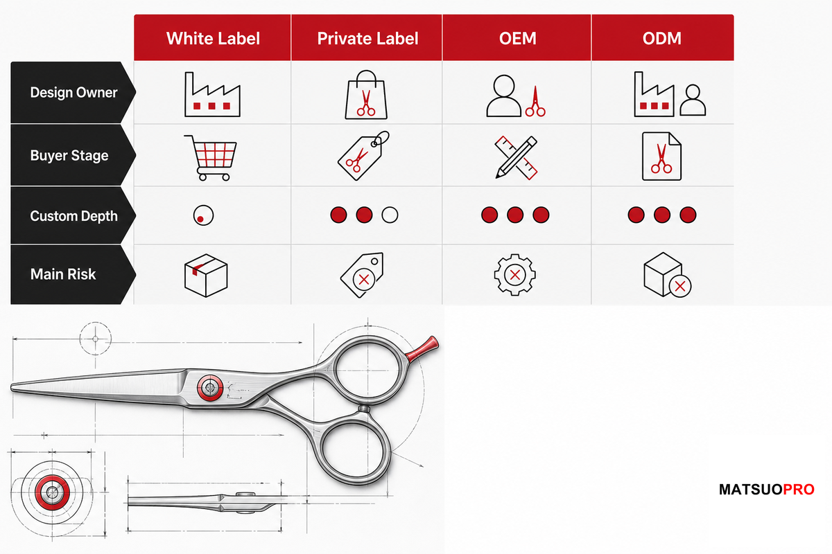OEM vs ODM vs Private Label vs White Label: The 4-Model OEM Choice Map - MATSUOPRO