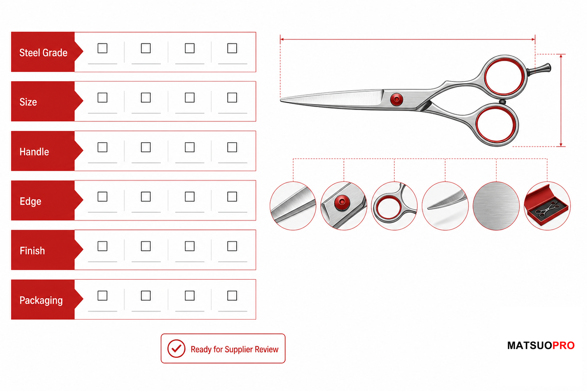 The 6-Spec RFQ Sheet for Private Label Hair Scissors - MATSUOPRO