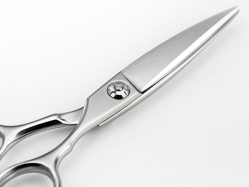 Detail of professional salon shear edge geometry
