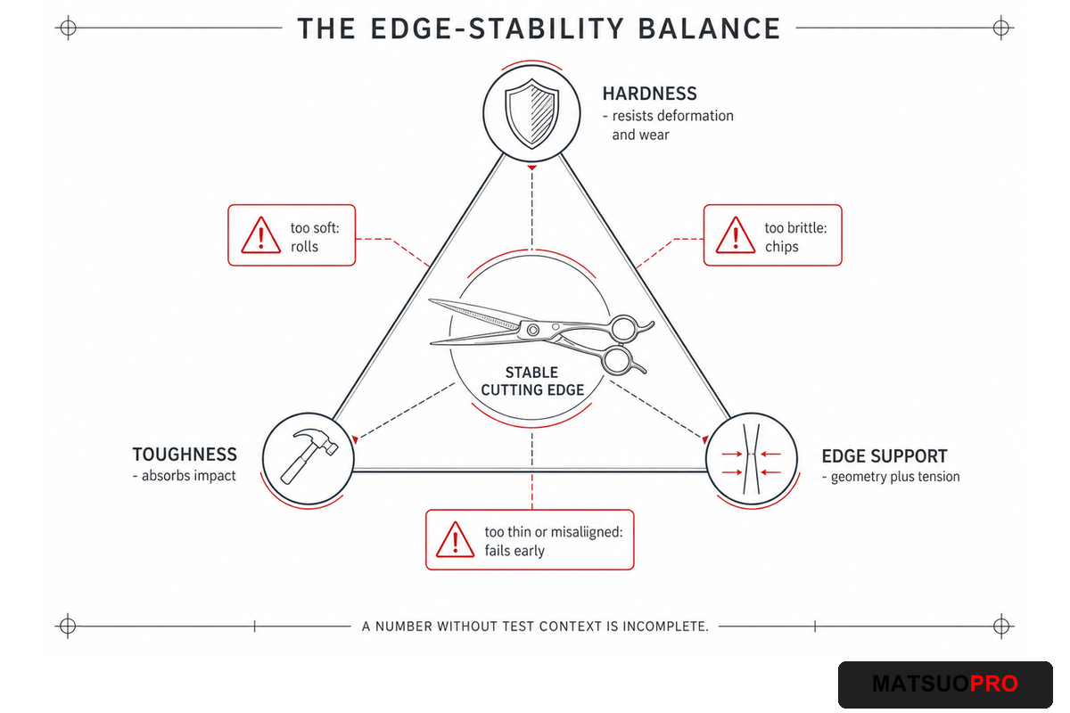 3. Balance Hardness With Toughness and Edge Stability — MATSUOPRO