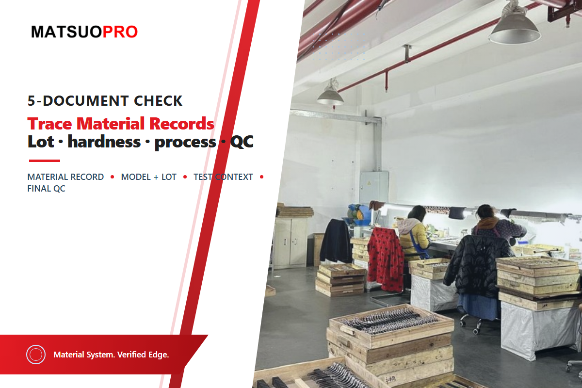 9. Ask for the 5-Document Material Evidence Check — MATSUOPRO