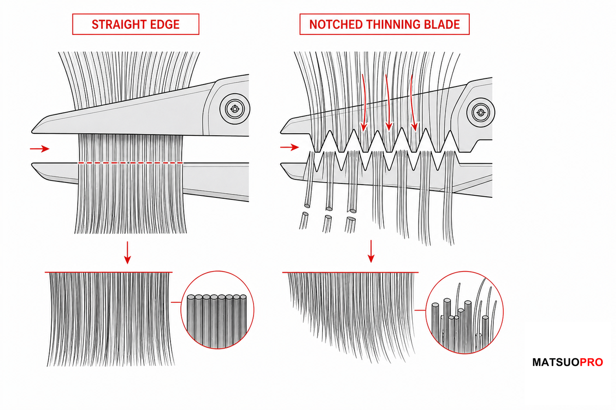 What Thinning Shears Actually Do to a Dog's Coat — MATSUOPRO