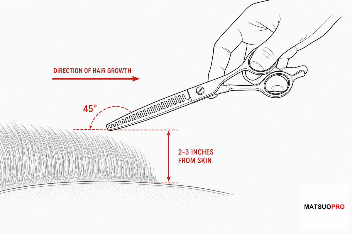 How to Hold and Move Thinning Shears — MATSUOPRO