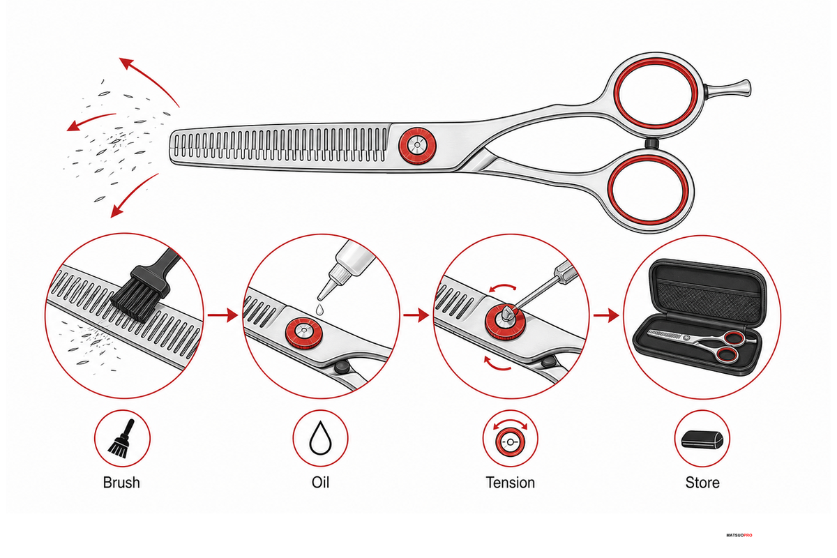 Keep Thinning Shears Cutting Cleanly — MATSUOPRO