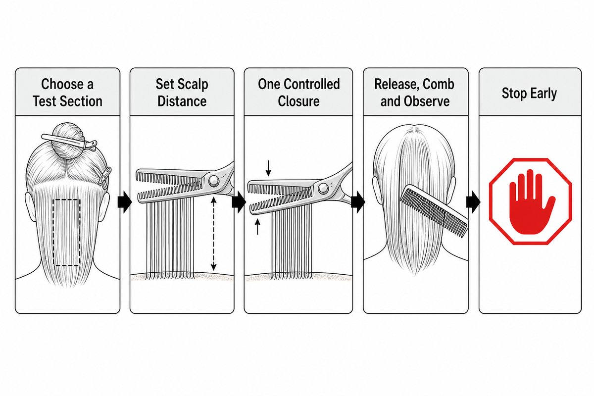 5. Test Thinning and Texturizing Shears Conservatively — Mackay