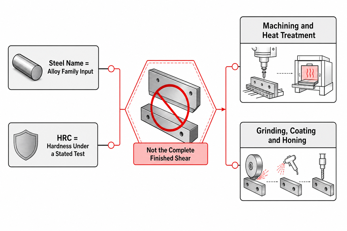 6. Steel Grade and HRC Are Inputs, Not a Cut-Quality Verdict — Mackay