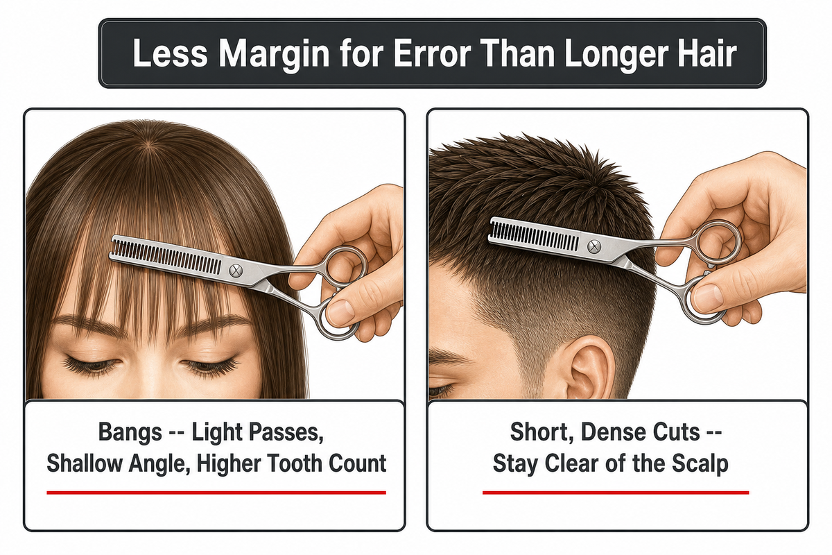 Bangs and Short Hair: Special-Case Adjustments — MATSUOPRO