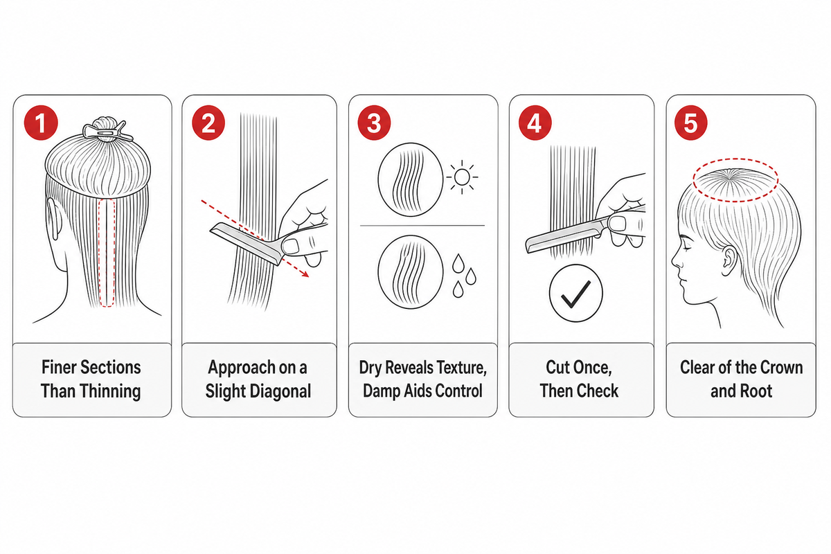 How to Use Texturizing Shears Correctly — MATSUOPRO