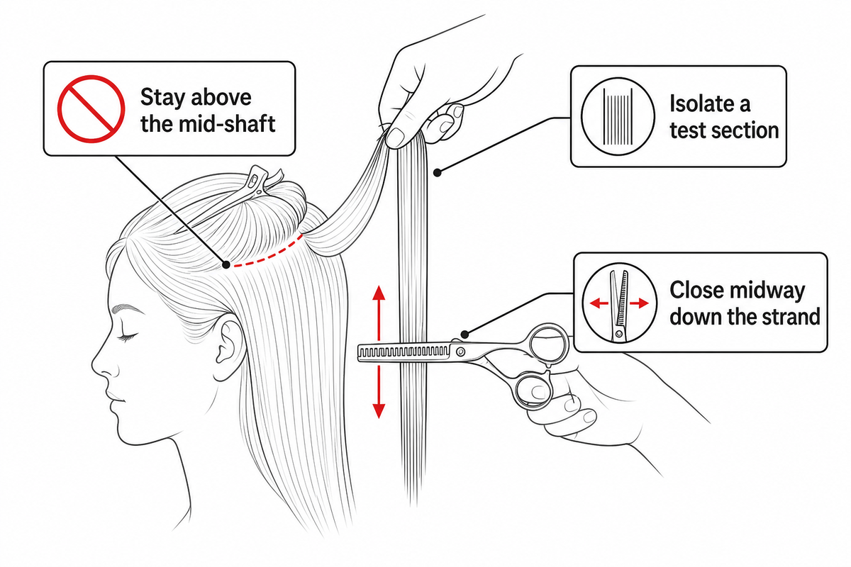 How to Use Thinning Shears Correctly — MATSUOPRO