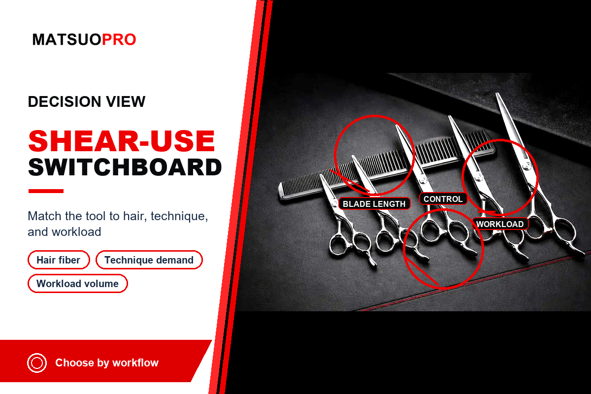 10-point shear-use switchboard for deciding when to use professional hair shears instead of regular scissors