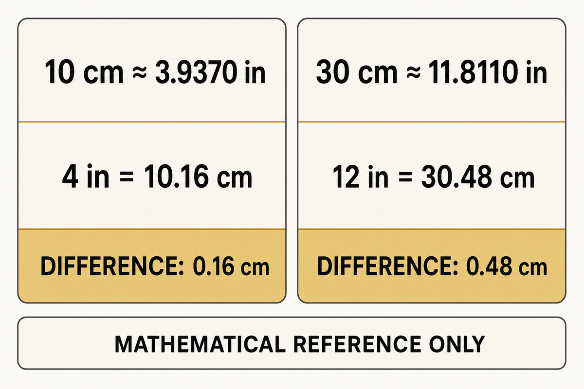 CM to Inches Chart: Common Lengths — MATSUOPRO