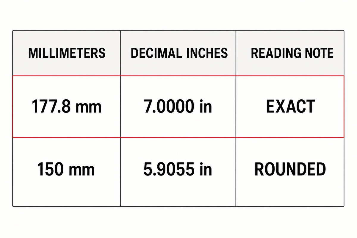 MM to Inches Chart: Common Values — MATSUOPRO